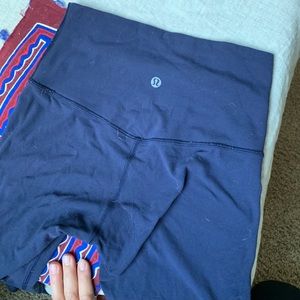 lululemon navy blue align leggings crop